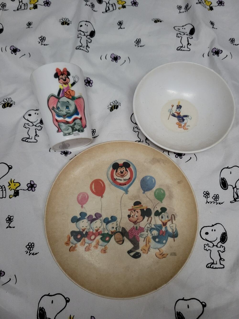Vintage 1960s Walt Disney Productions Collector Plate Mickey Mouse Club Melamine